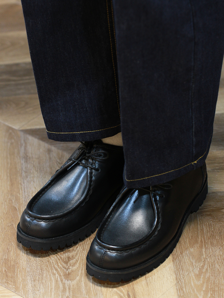 Lug Moc Derby Black