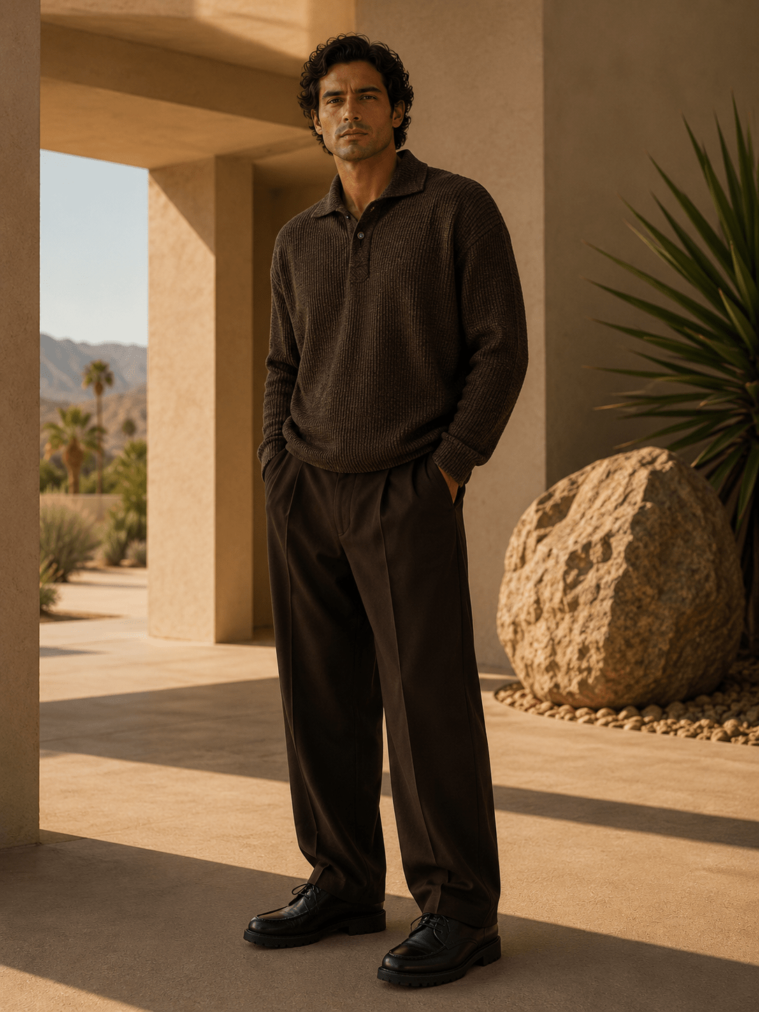 Alpine Rib Knit Brown - Mercer Society