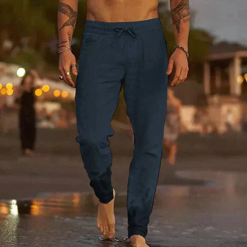 Capri Linen Beach Pants - Lightweight, Breezy Beachwear for Sunny Days - Mercer Society