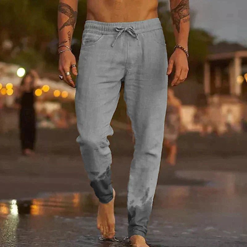 Capri Linen Beach Pants - Lightweight, Breezy Beachwear for Sunny Days - Mercer Society