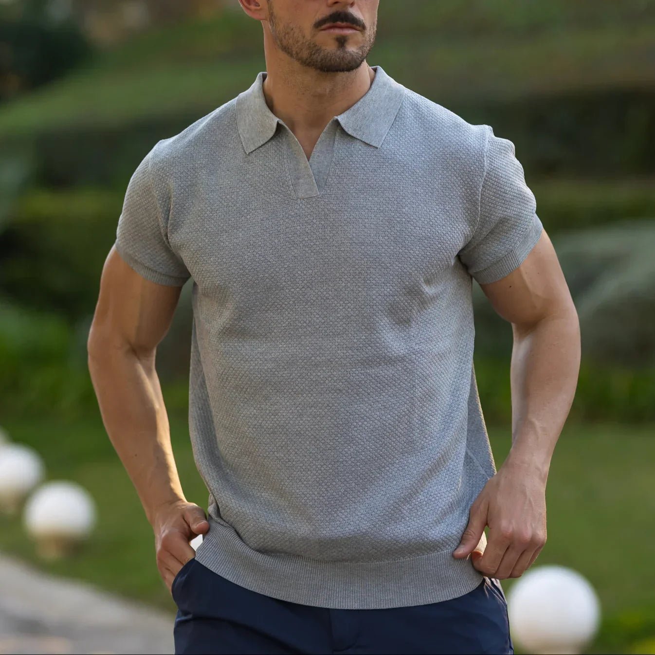 Capri V-Neck Polo Shirt - Mercer Society