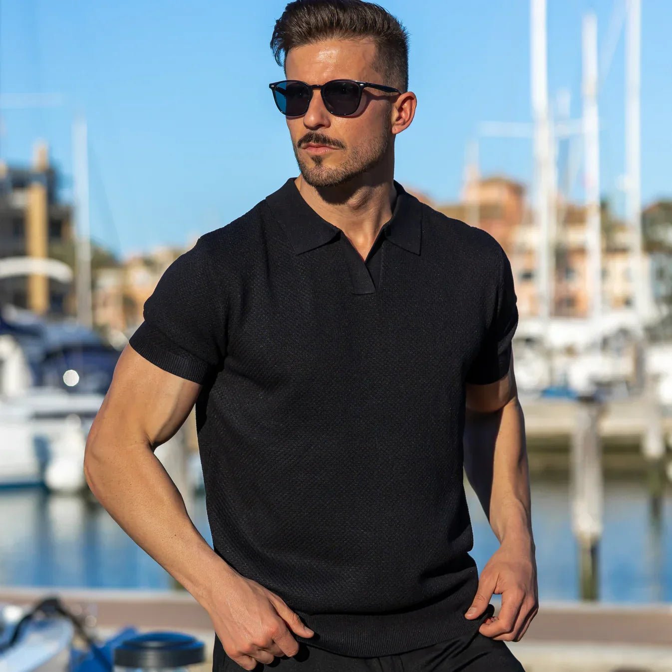 Capri V-Neck Polo Shirt - Mercer Society