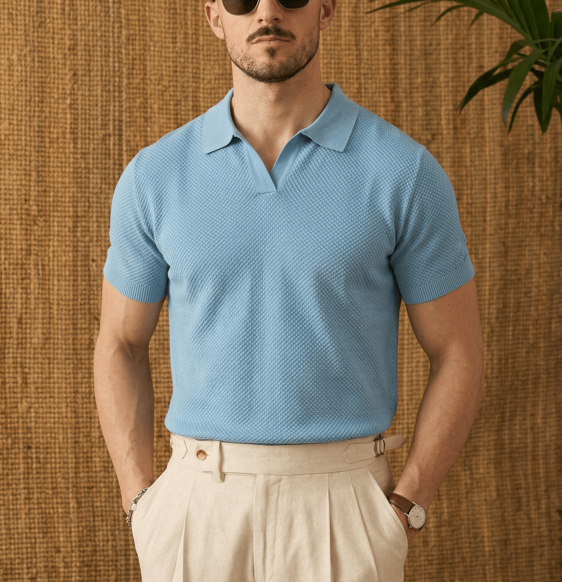Capri V-Neck Polo Shirt - Mercer Society
