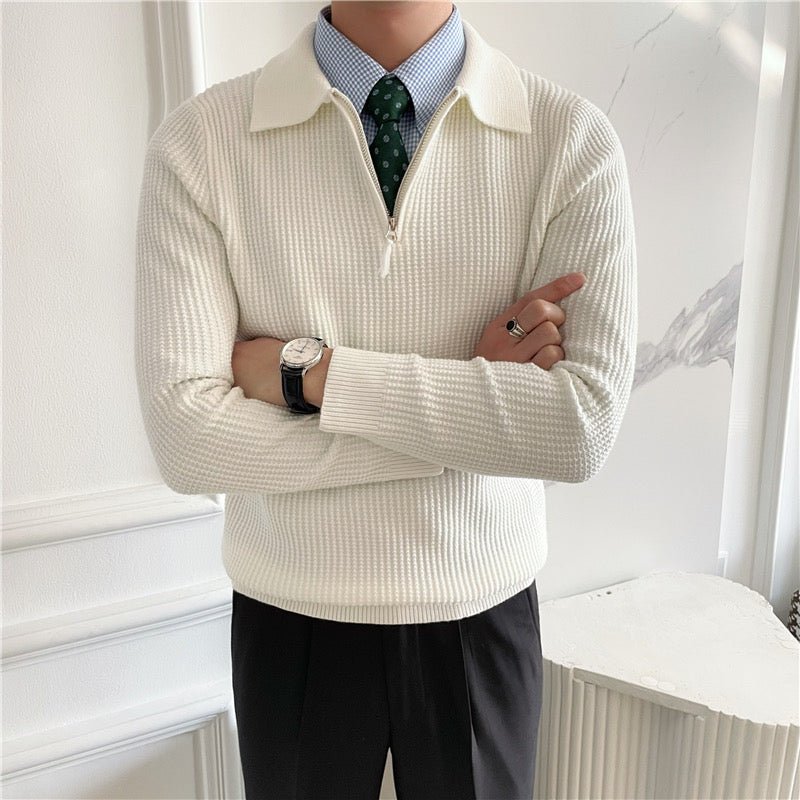 GONGJU Zip-Up Cozy Knit Sweater - Mercer Society