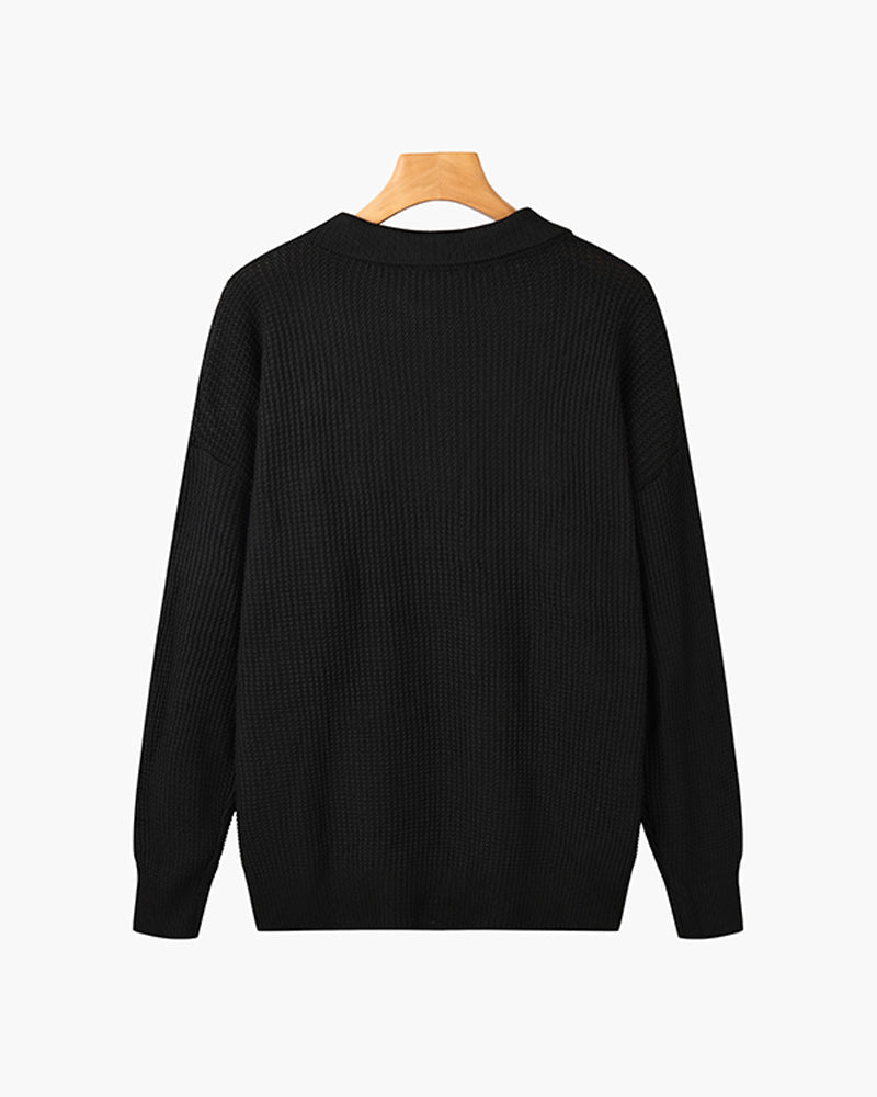 GONGJU Zip-Up Cozy Knit Sweater - Mercer Society