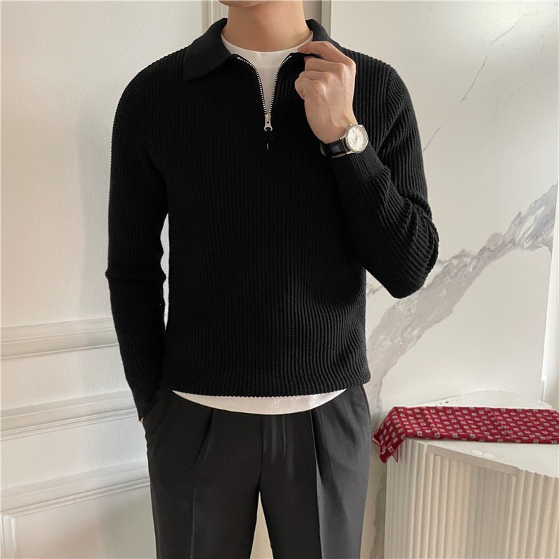 GONGJU Zip-Up Cozy Knit Sweater - Mercer Society