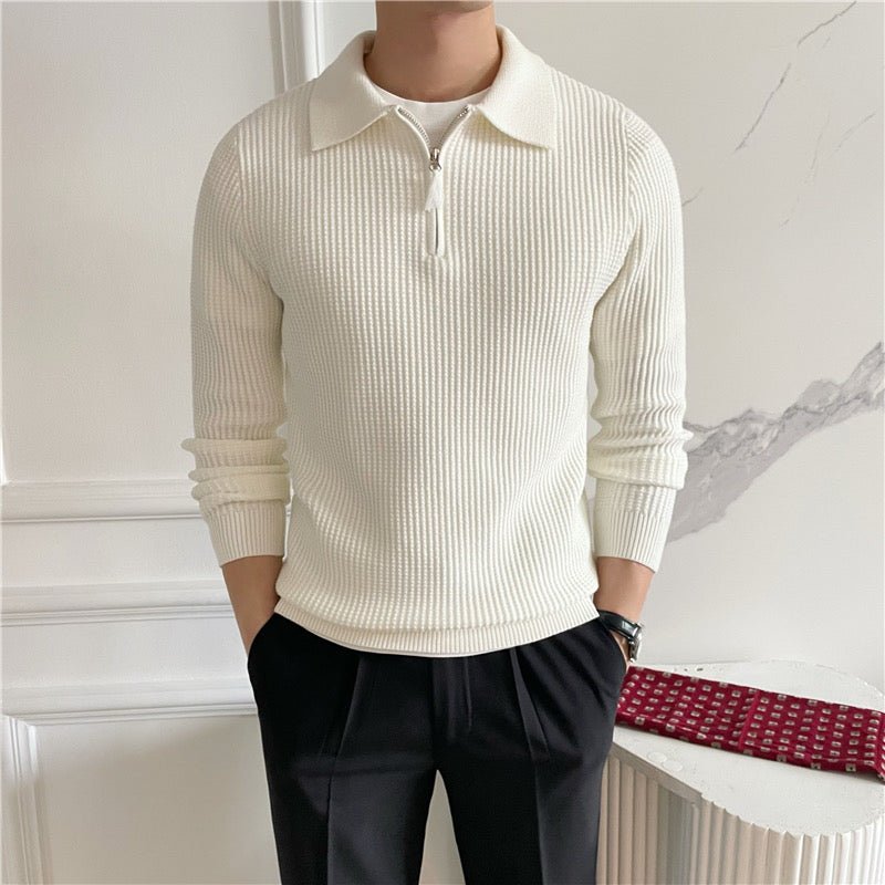 GONGJU Zip-Up Cozy Knit Sweater - Mercer Society