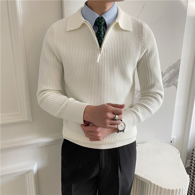 GONGJU Zip-Up Cozy Knit Sweater - Mercer Society