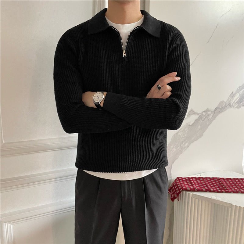 GONGJU Zip-Up Cozy Knit Sweater - Mercer Society