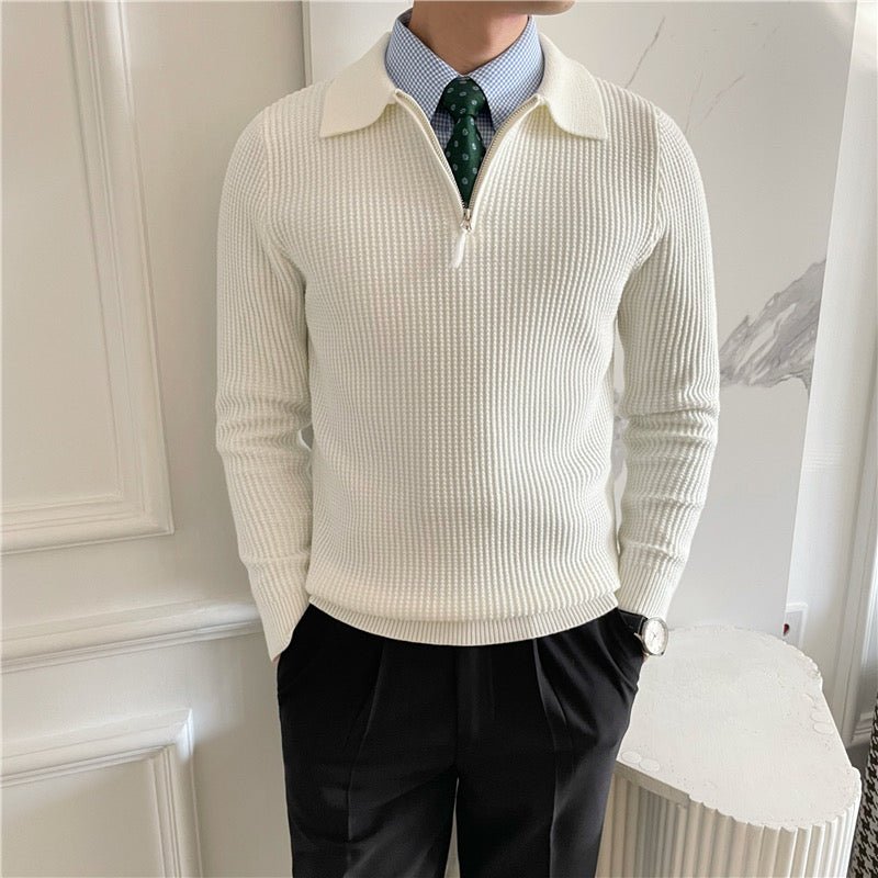 GONGJU Zip-Up Cozy Knit Sweater - Mercer Society