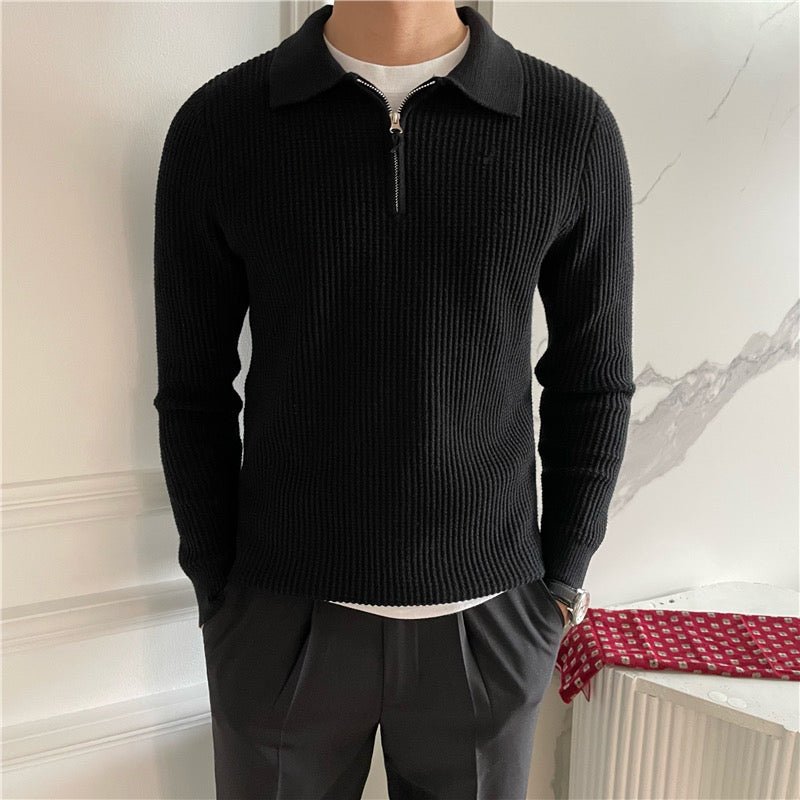 GONGJU Zip-Up Cozy Knit Sweater - Mercer Society