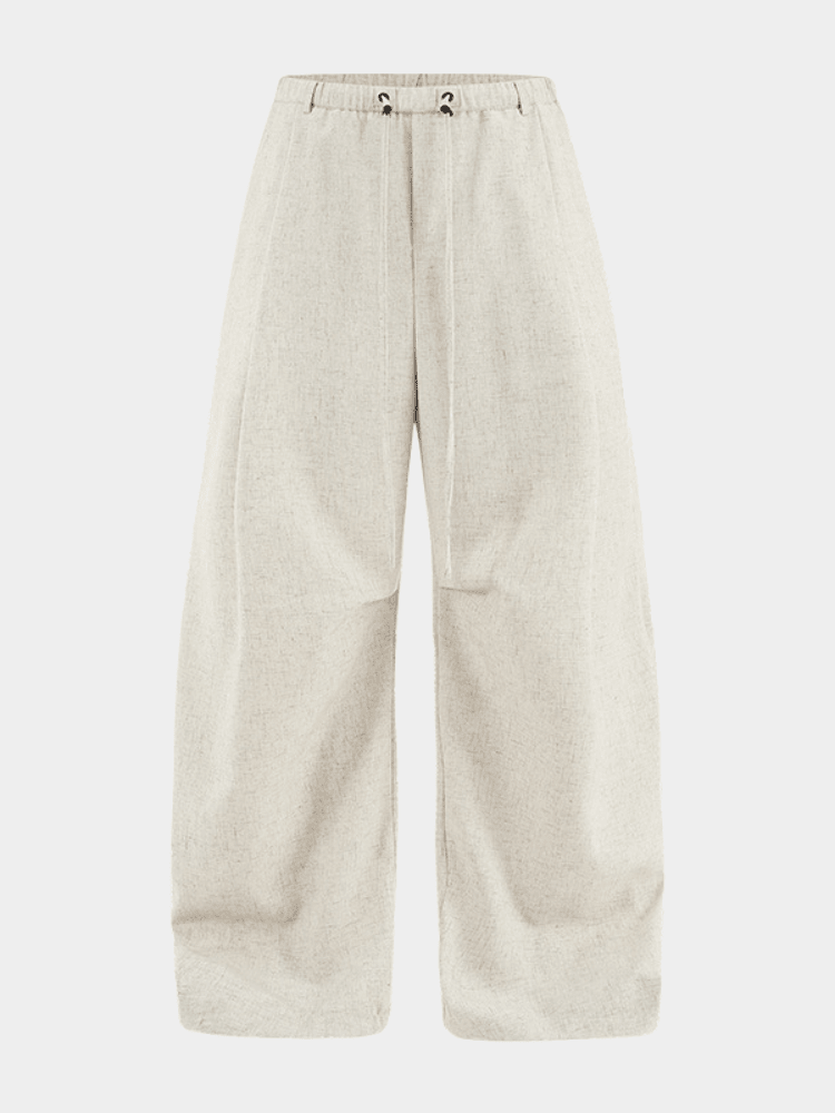 Loom Wide Trouser Beige - Mercer Society
