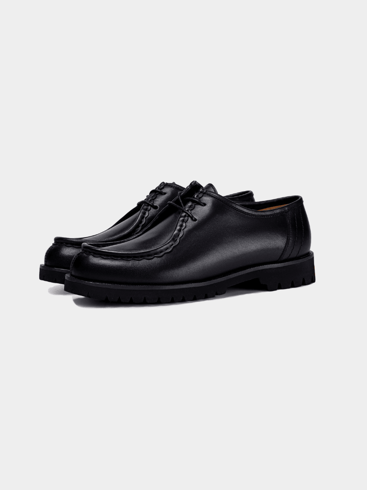 Lug Moc Derby Black - Mercer Society