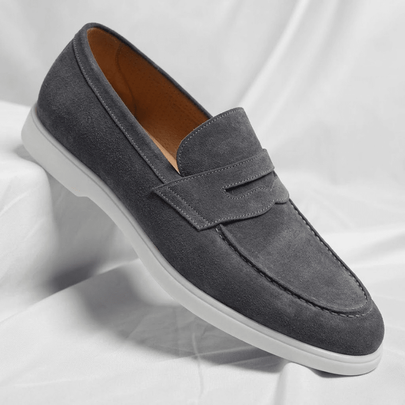 Mayfair Suede Penny Loafers - Timeless, Luxurious Slip-On Shoes - Mercer Society