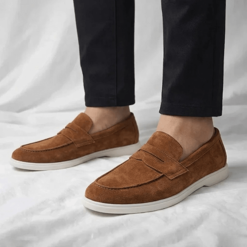 Mayfair Suede Penny Loafers - Timeless, Luxurious Slip-On Shoes - Mercer Society
