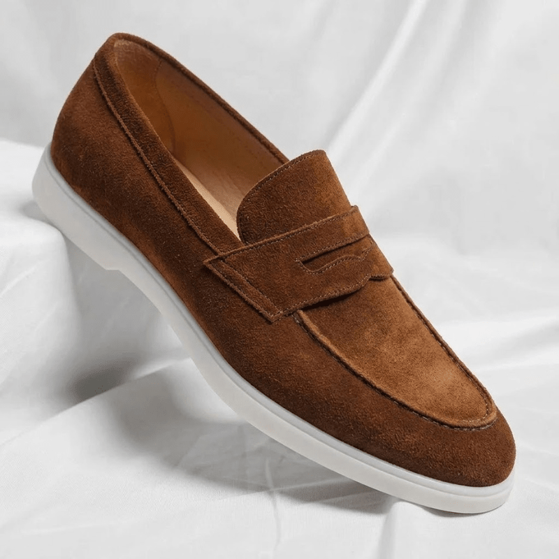 Mayfair Suede Penny Loafers - Timeless, Luxurious Slip-On Shoes - Mercer Society
