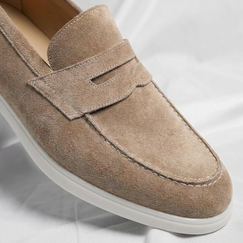 Mayfair Suede Penny Loafers - Timeless, Luxurious Slip-On Shoes - Mercer Society