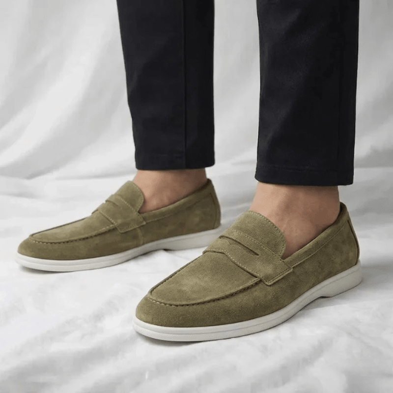 Mayfair Suede Penny Loafers - Timeless, Luxurious Slip-On Shoes - Mercer Society