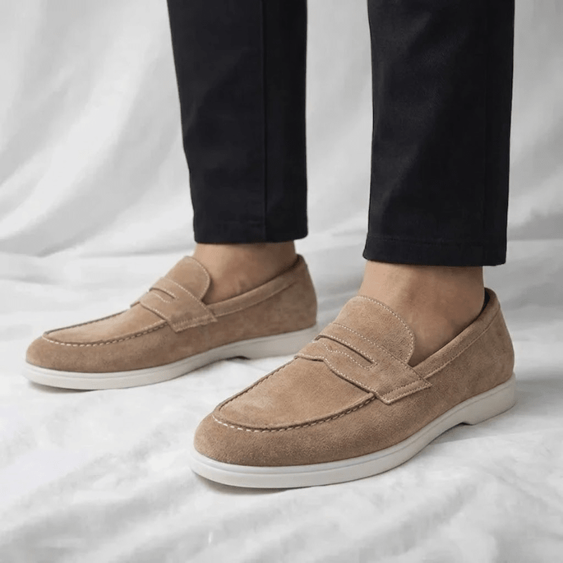 Mayfair Suede Penny Loafers - Timeless, Luxurious Slip-On Shoes - Mercer Society