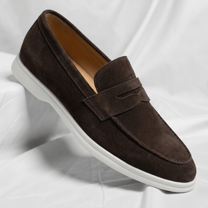 Mayfair Suede Penny Loafers - Timeless, Luxurious Slip-On Shoes - Mercer Society