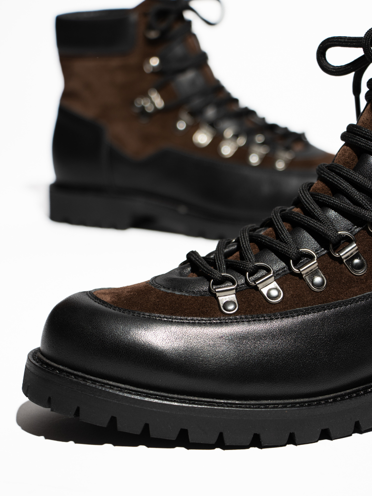 Mercer Society Ridgeworks High Brown suede shoes in EU38/UK5.5/US6, featuring a classic high-top design and brown suede material.
