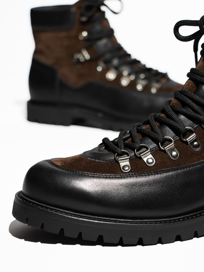 Mercer Society Ridgeworks High Brown suede shoes in EU38/UK5.5/US6, featuring a classic high-top design and brown suede material.