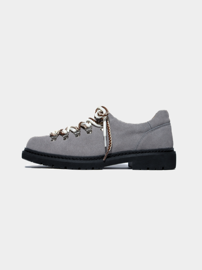 Mercer Society Summit Derby Grey leather dress shoes with grey finish, EU40/UK6.5/US7 size, stylish and polished appearance