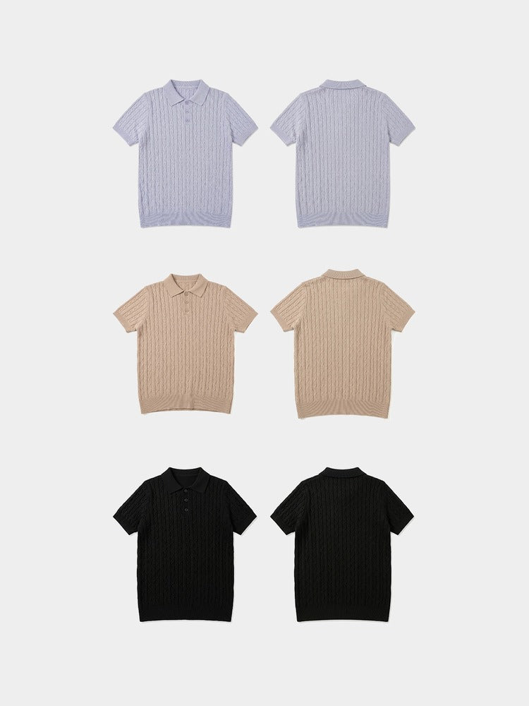 Mercer Society Cove Polo shirt in khaki color, featuring a classic fit and collar, displayed on a plain background.