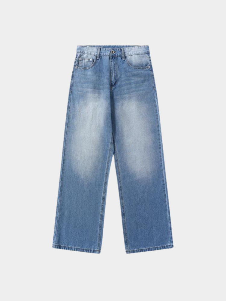 Mercer Society Tide Jeans showing classic blue denim with a straight-leg fit and five-pocket design.