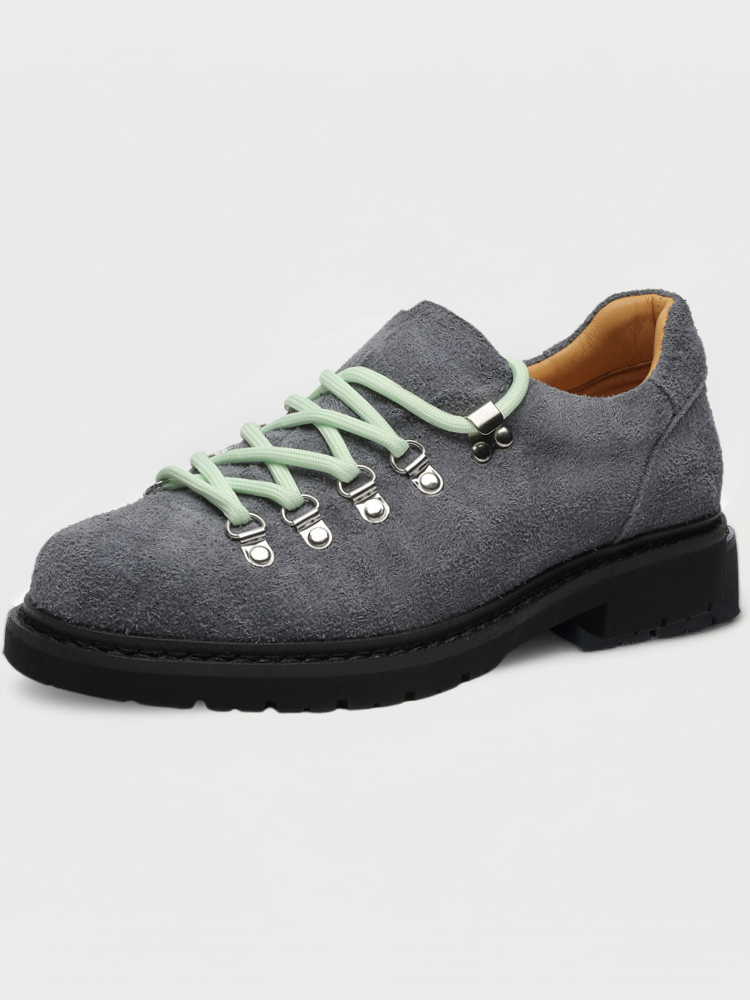 Mercer Society Summit Derby shoes in Sea Blue, EU38/UK5.5/US6, showcasing sleek design and vibrant color.
