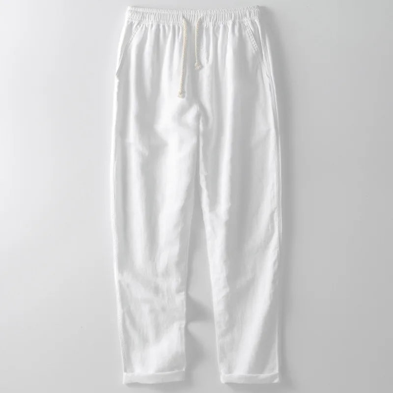 Santorini Linen Pants - Breezy, Breathable Linen Trousers - Mercer Society