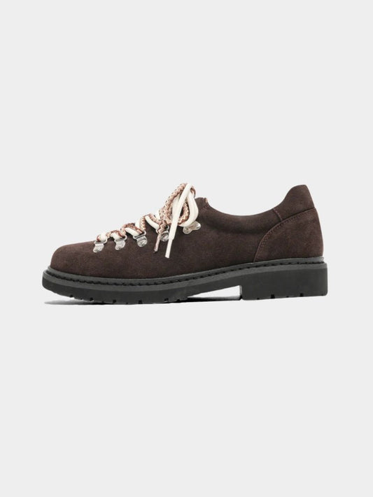 Mercer Society Summit Derby Mocha men's dress shoes with sleek leather design and lace-up style.