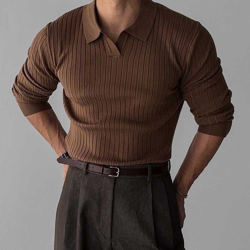 SUWON V-Neck Polo Shirt – Timeless Style & Comfort - Mercer Society