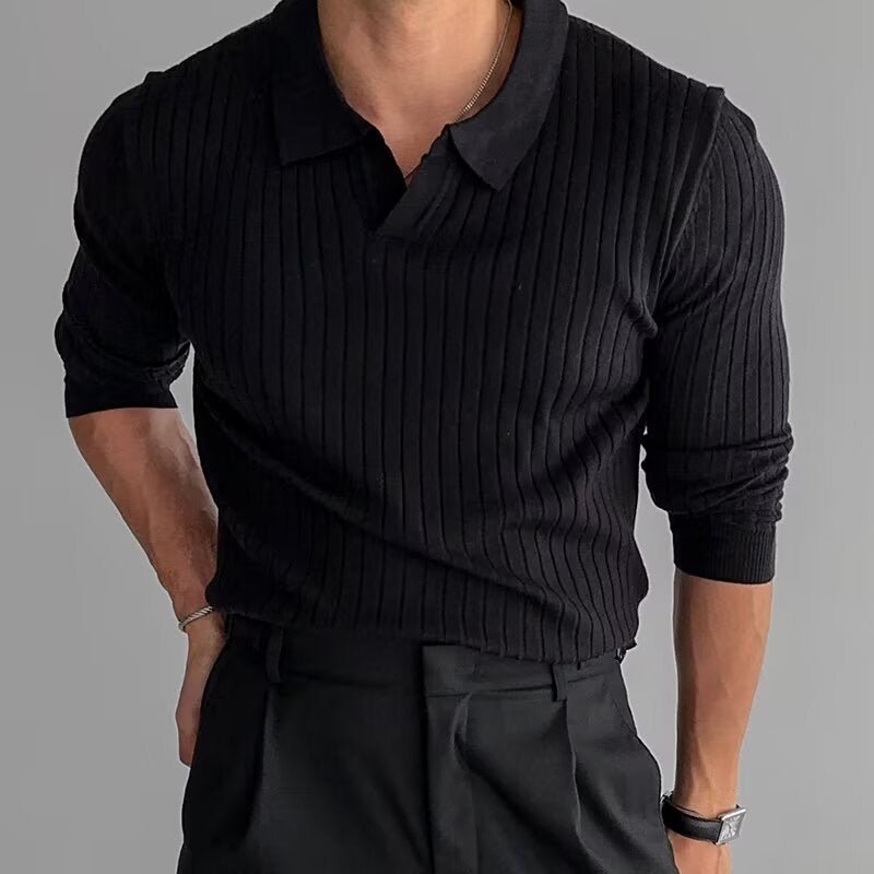 SUWON V-Neck Polo Shirt – Timeless Style & Comfort - Mercer Society