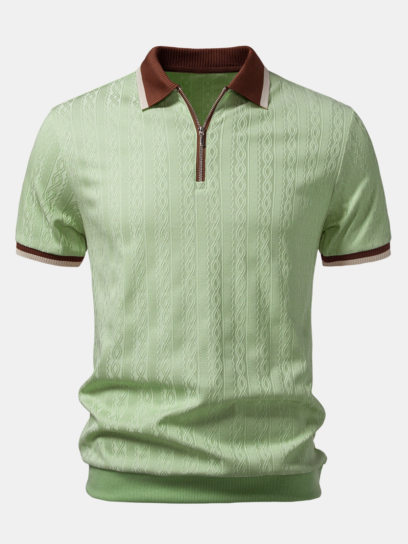 Taormina Knit Zip Polo Shirt – Premium Knitted Polo with Zip Closure - Mercer Society