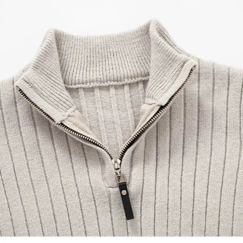 ZERMATT Cozy High-Collar Half-Zip Sweater - Mercer Society