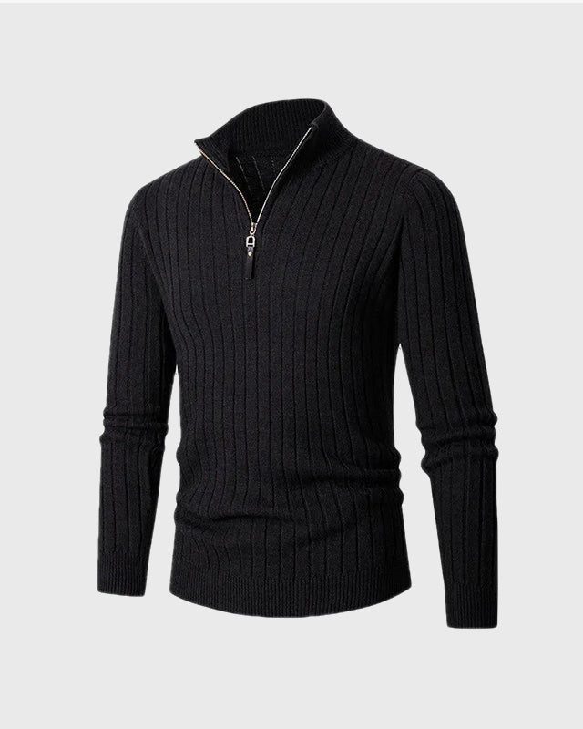 ZERMATT Cozy High-Collar Half-Zip Sweater - Mercer Society