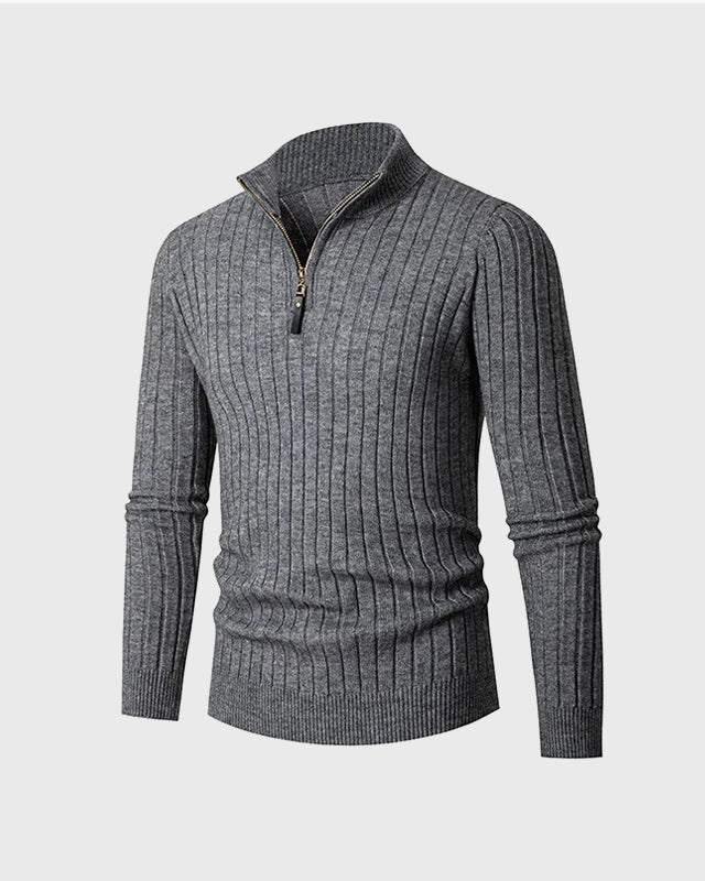 ZERMATT Cozy High-Collar Half-Zip Sweater - Mercer Society